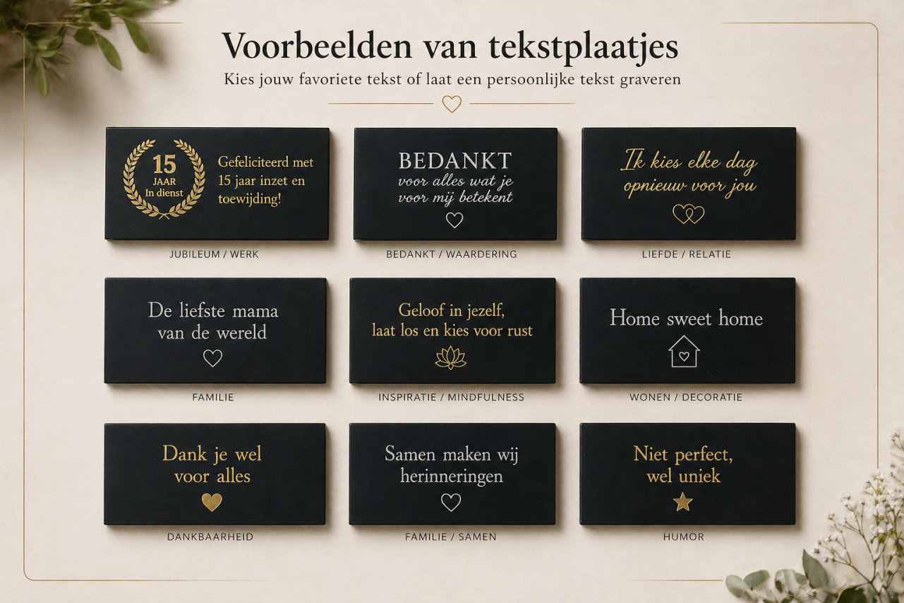 Tekst plaatjes op maat